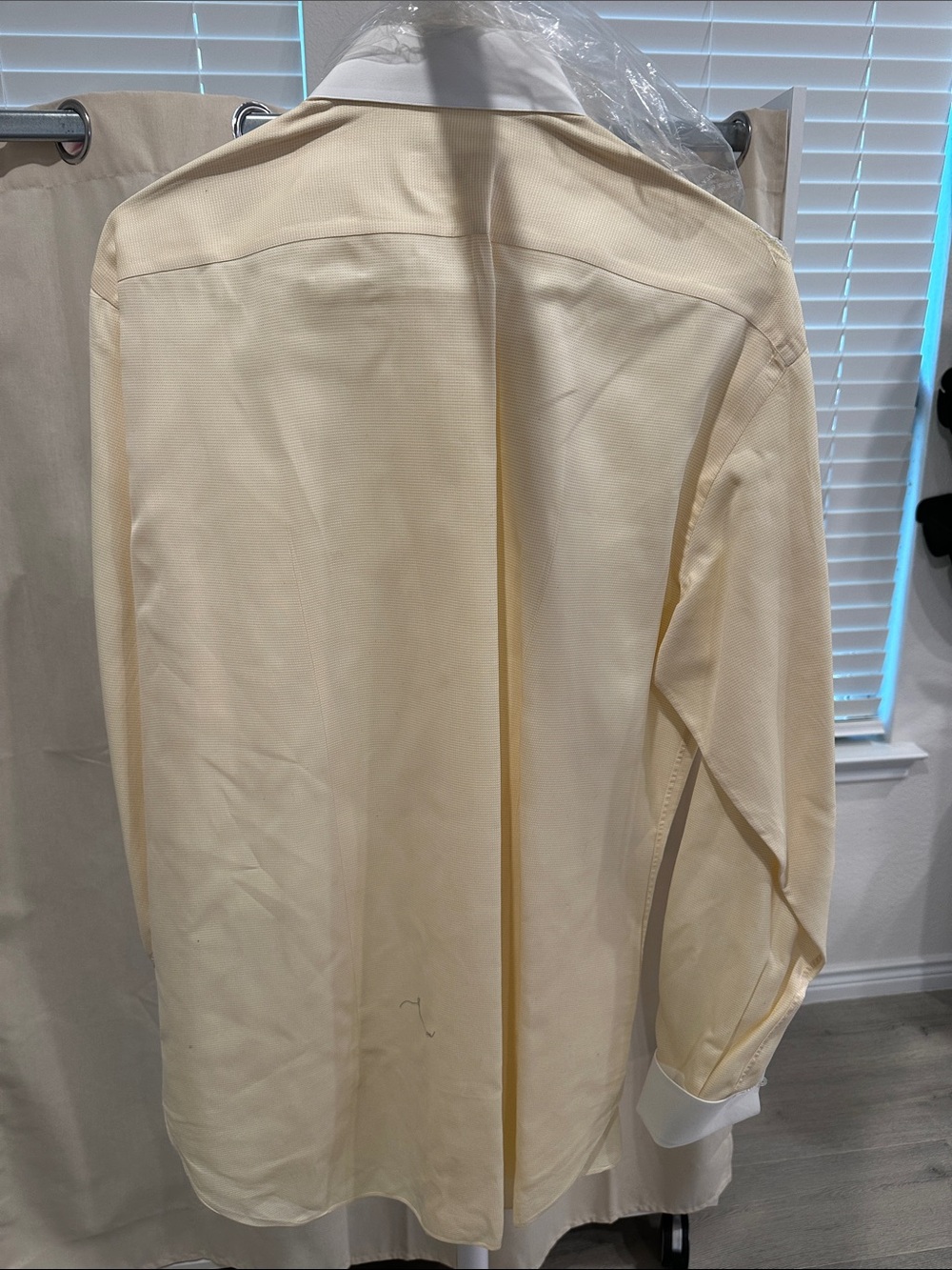 Brioni Yellow and White Stripe Men’s Dress Shirt - Picture 6 of 7